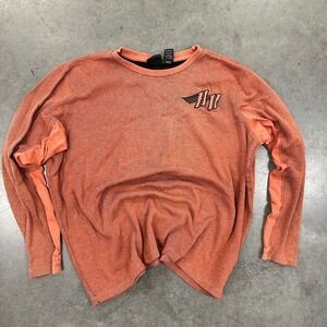 Harley Davidson orange long sleeve shirt Size XL